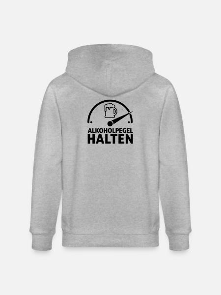 Alkoholpegel halten - Stanley/Stella Unisex Bio-Kapuzenjacke CULTIVATOR  - Grau meliert