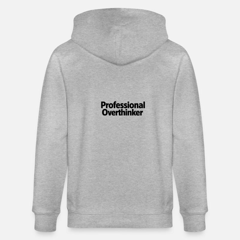 Professional Overthinker Minimalist - Stanley/Stella Unisex Bio-Kapuzenjacke CULTIVATOR  - Grau meliert
