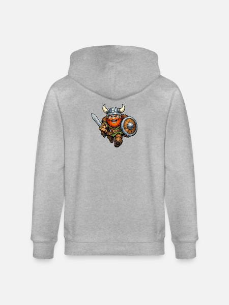Wikinger Krieger - Stanley/Stella Unisex Bio-Kapuzenjacke CULTIVATOR  - Grau meliert