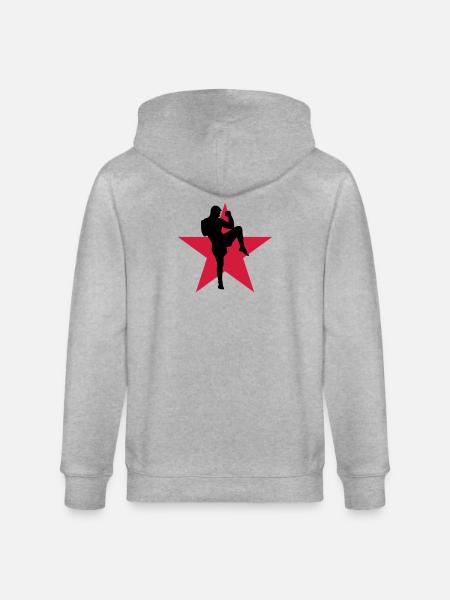 Kickboxing / Kick-Boxeur / Kick Boxing / - Veste à capuche bio CULTIVATOR Stanley/Stella Unisexe - gris chiné