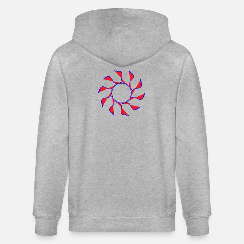 Pinwheel, Flower, Random Pattern Gyroscopic - Veste à capuche bio CULTIVATOR Stanley/Stella Unisexe - gris chiné