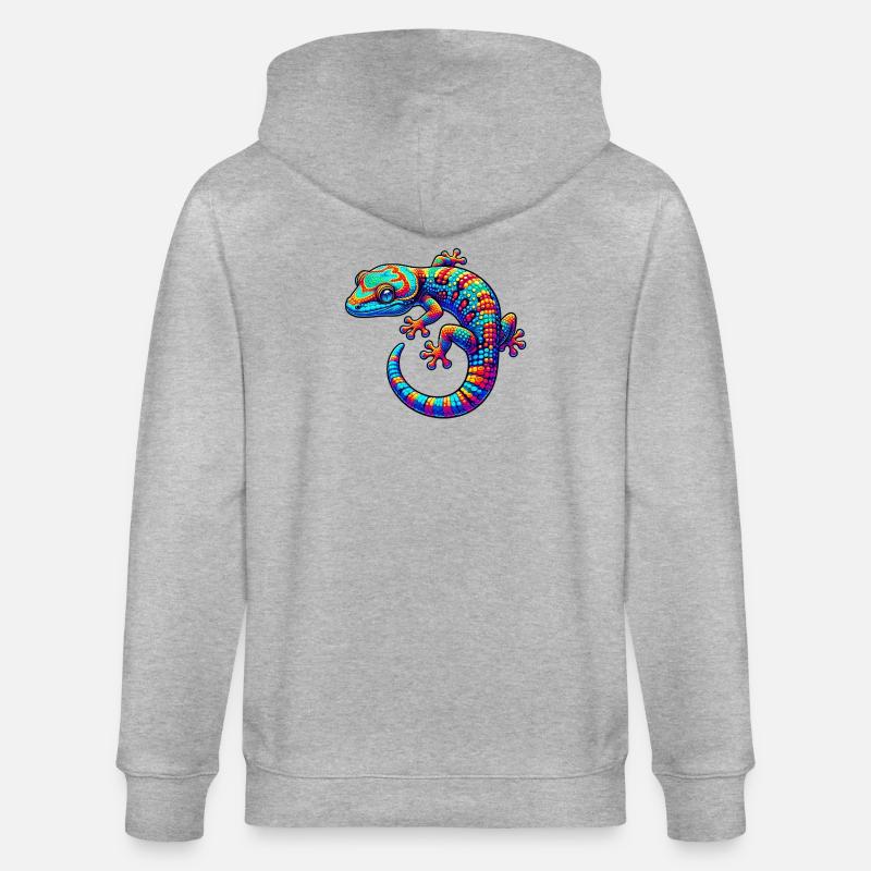 Gecko - Veste à capuche bio CULTIVATOR Stanley/Stella Unisexe - gris chiné