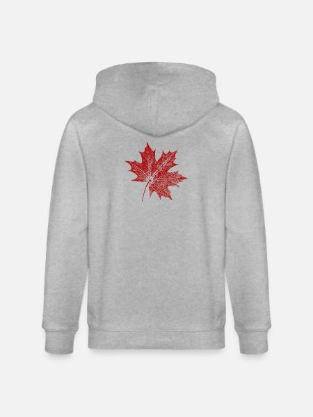 Feuille d’érable - Veste à capuche bio CULTIVATOR Stanley/Stella Unisexe - gris chiné