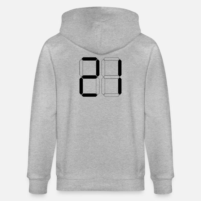 NUMÉRO 21 Vingt-et-Un Dons Numérique - Veste à capuche bio CULTIVATOR Stanley/Stella Unisexe - gris chiné