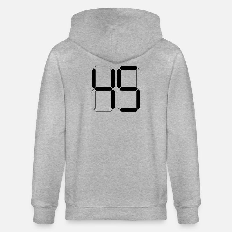 NUMMER 45 Fünfundvierzig Geschenk Digital - Stanley/Stella Unisex Bio-Kapuzenjacke CULTIVATOR - Grau meliert