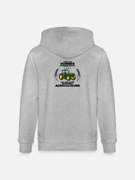 Agriculteur New - Veste à capuche bio CULTIVATOR Stanley/Stella Unisexe - gris chiné