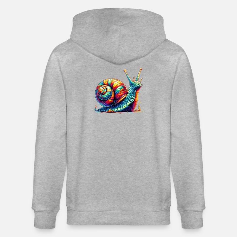 Schnecke - Stanley/Stella Unisex Bio-Kapuzenjacke CULTIVATOR  - Grau meliert