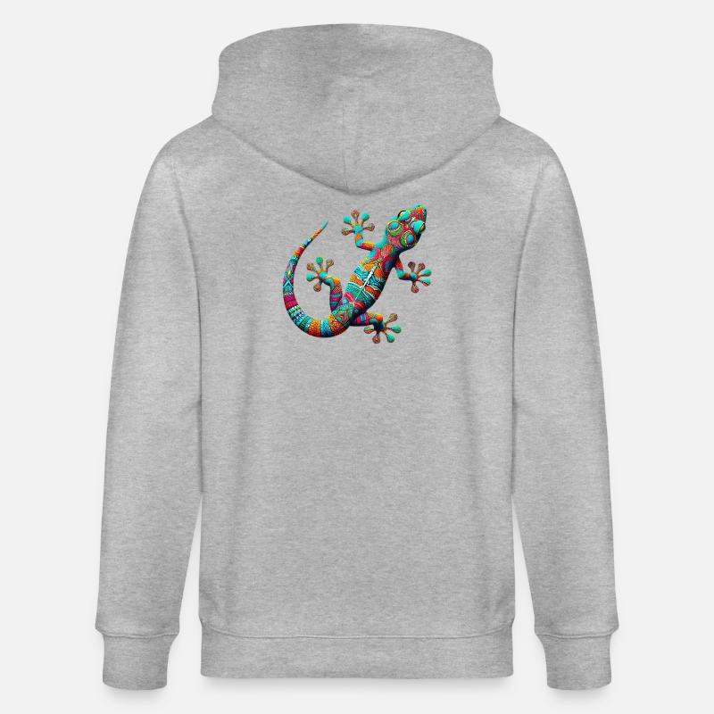 Gecko - Veste à capuche bio CULTIVATOR Stanley/Stella Unisexe - gris chiné