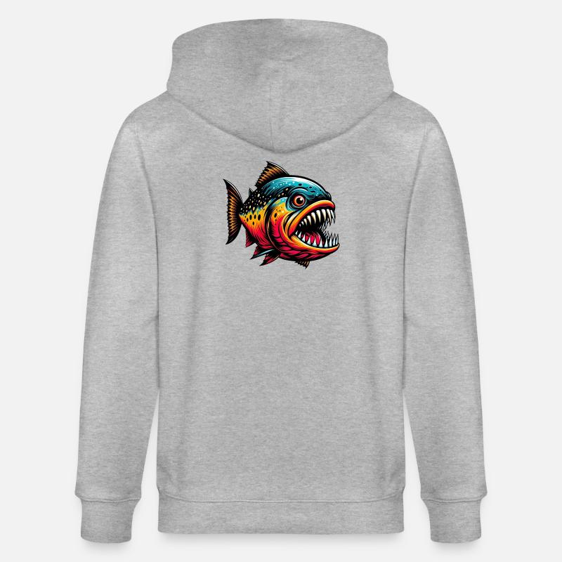 Piranha - Veste à capuche bio CULTIVATOR Stanley/Stella Unisexe - gris chiné