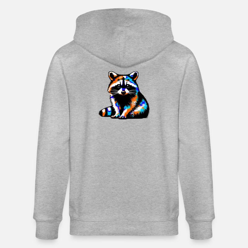 Waschbär - Stanley/Stella Unisex Bio-Kapuzenjacke CULTIVATOR  - Grau meliert