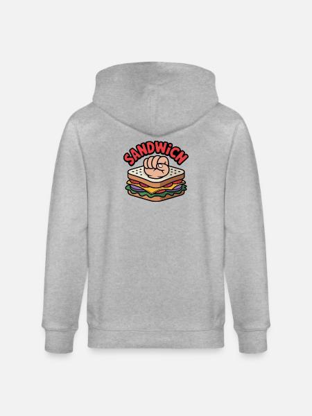 Knuckle Sandwich Funny Gift Chef Fighter - Stanley/Stella CULTIVATOR  Unisex Organic Hooded Jacket - heather grey