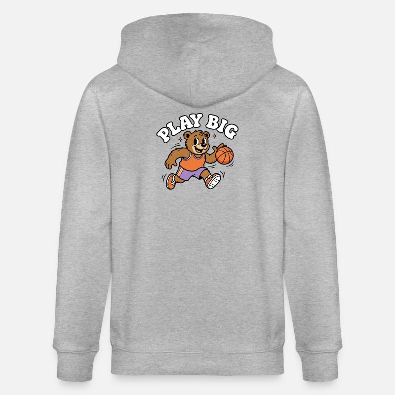 Jouer au basket-ball Big Bear - Veste à capuche bio CULTIVATOR Stanley/Stella Unisexe - gris chiné