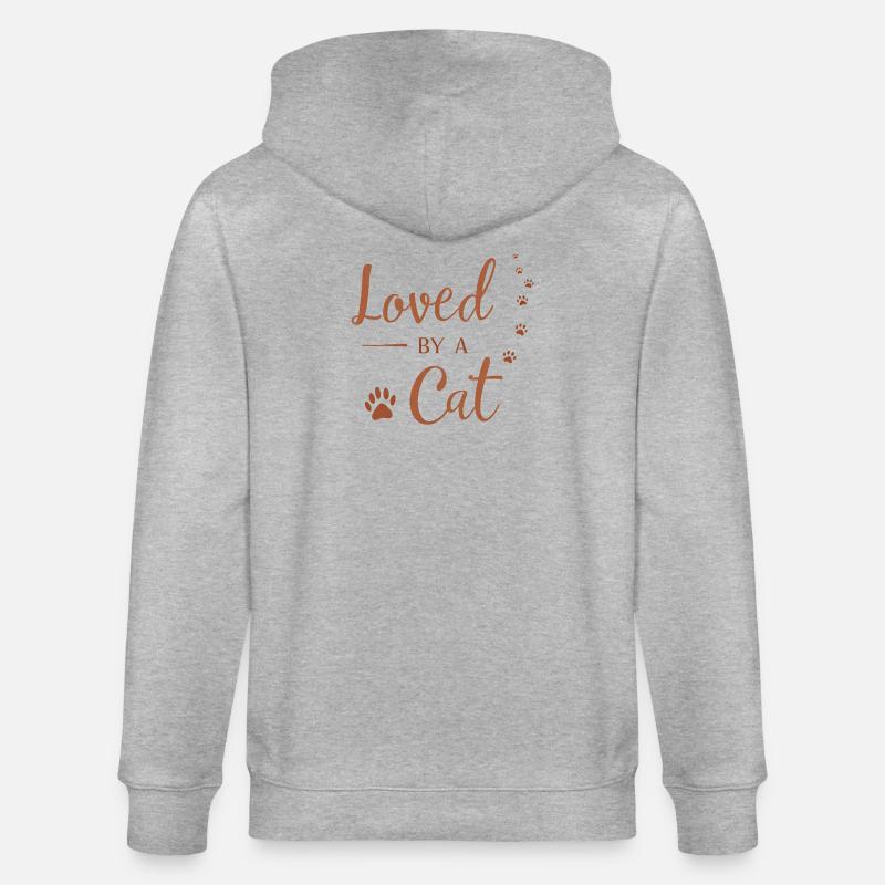 Aimé par un chat - Veste à capuche bio CULTIVATOR Stanley/Stella Unisexe - gris chiné