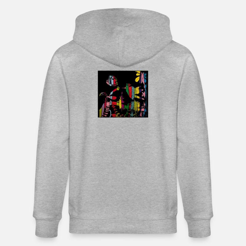 Kolibri - Stanley/Stella Unisex Bio-Kapuzenjacke CULTIVATOR  - Grau meliert