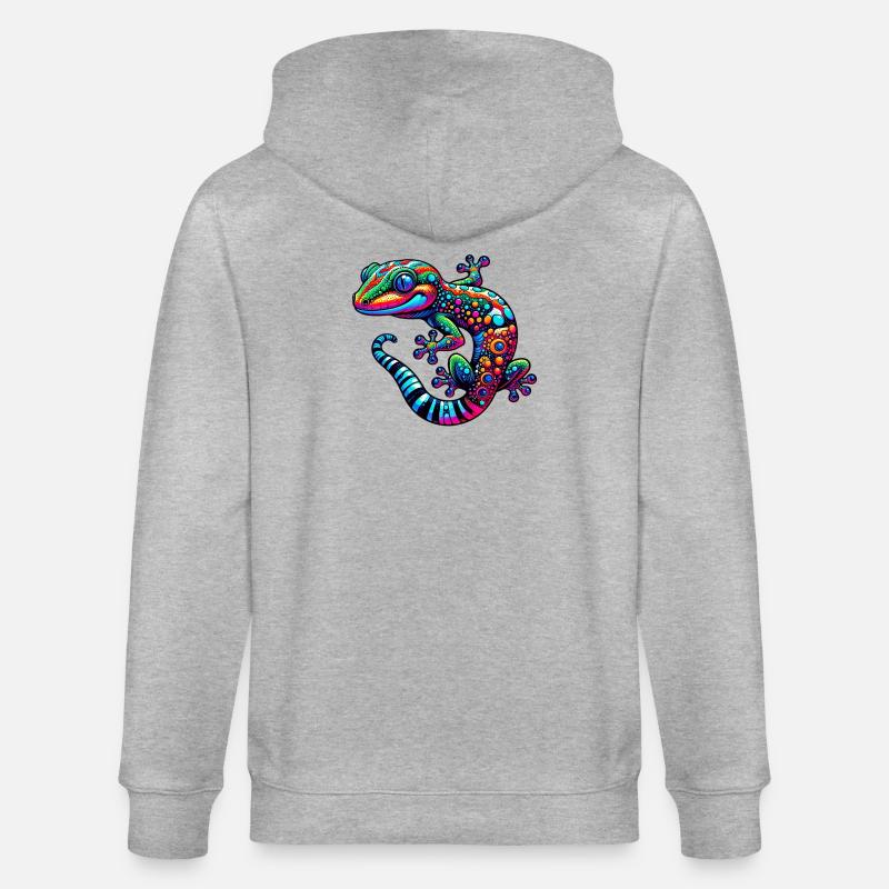 Gecko - Veste à capuche bio CULTIVATOR Stanley/Stella Unisexe - gris chiné
