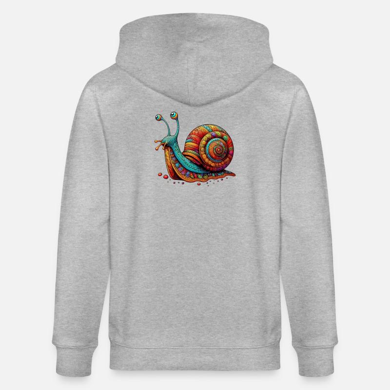 Escargot - Veste à capuche bio CULTIVATOR Stanley/Stella Unisexe - gris chiné