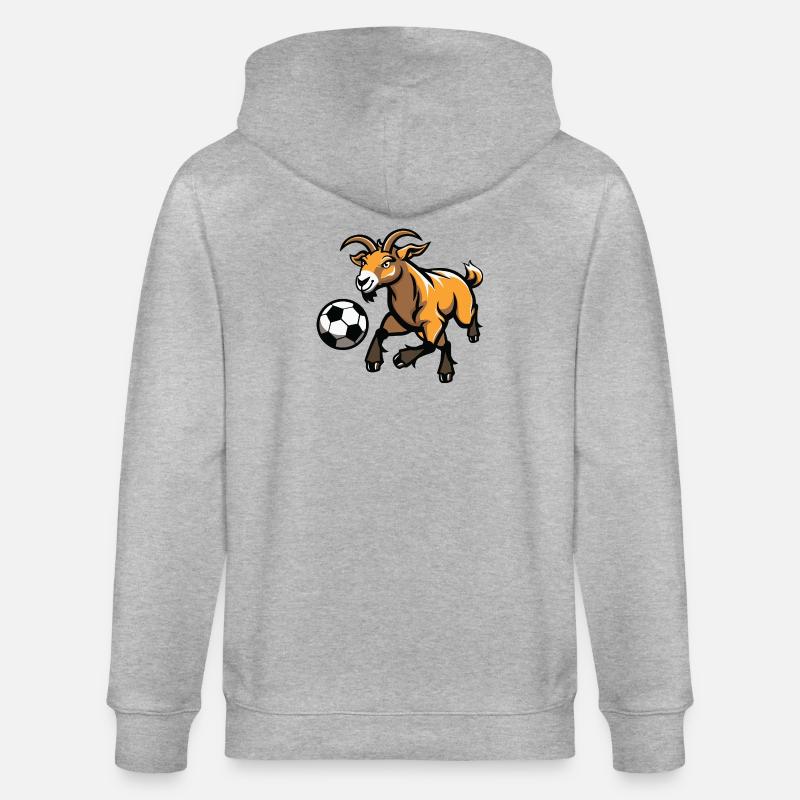 Chèvre coups de pied soccer - Veste à capuche bio CULTIVATOR Stanley/Stella Unisexe - gris chiné