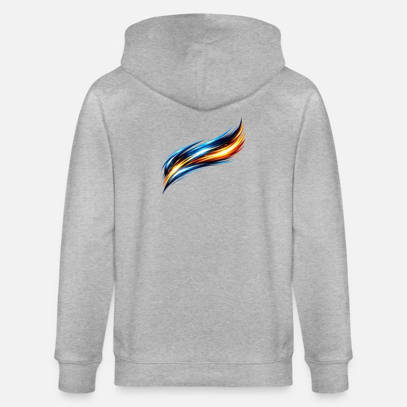Sportliches Trikot Design Dynamischer Effekt - Stanley/Stella Unisex Bio-Kapuzenjacke CULTIVATOR  - Grau meliert