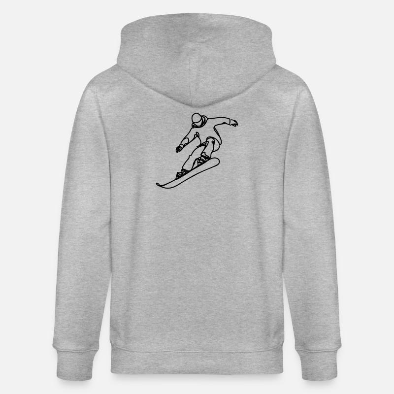 Snowboarders - Veste à capuche bio CULTIVATOR Stanley/Stella Unisexe - gris chiné