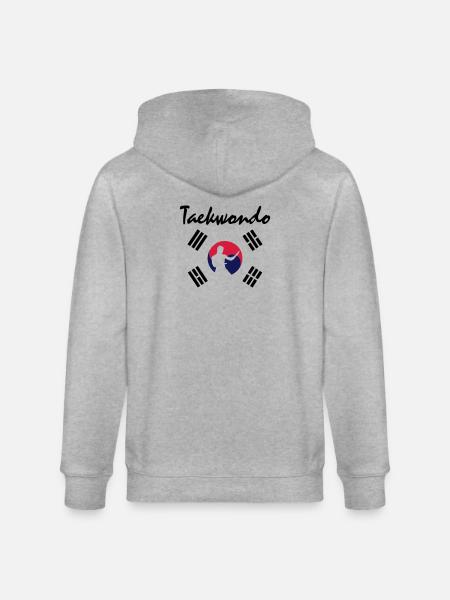taekwondo_5 - Stanley/Stella CULTIVATOR Unisex Organic Hooded Jacket - heather grey
