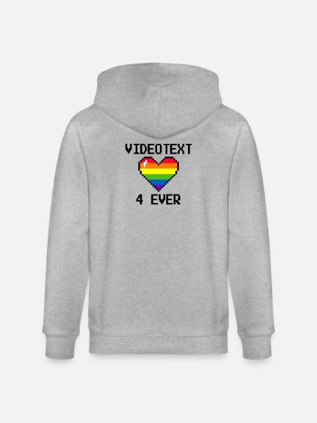 Videotext for ever - Stanley/Stella Unisex Bio-Kapuzenjacke CULTIVATOR - Grau meliert
