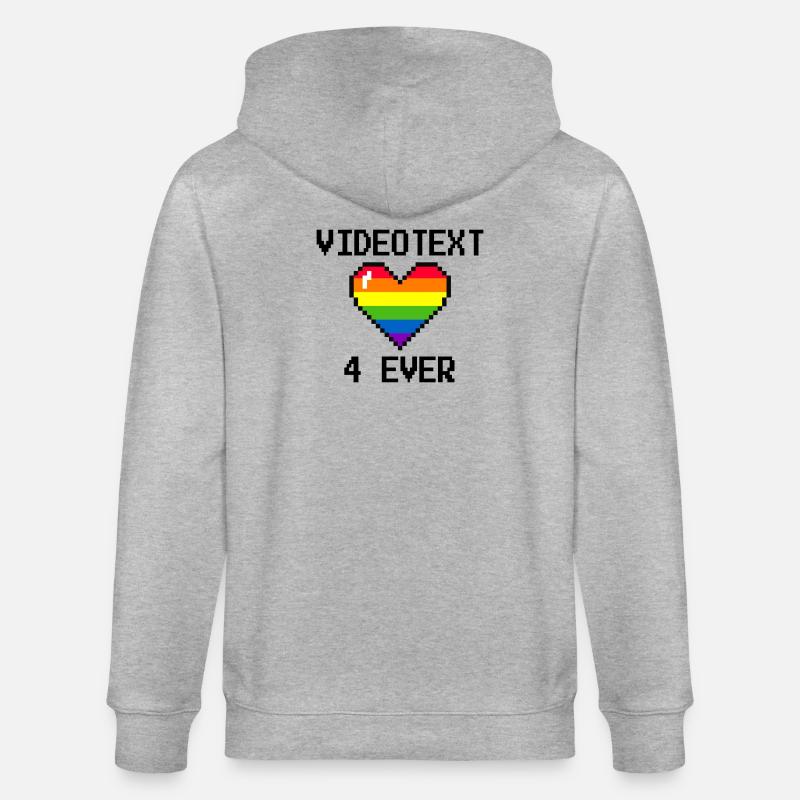 Videotext for ever - Stanley/Stella Unisex Bio-Kapuzenjacke CULTIVATOR - Grau meliert