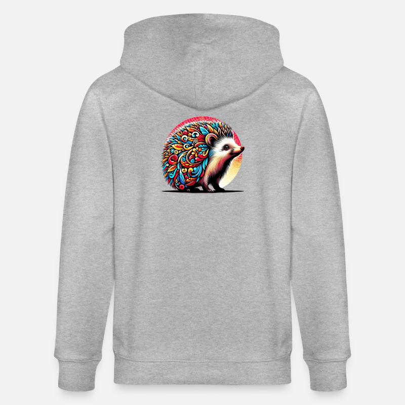 Hérisson - Veste à capuche bio CULTIVATOR Stanley/Stella Unisexe - gris chiné