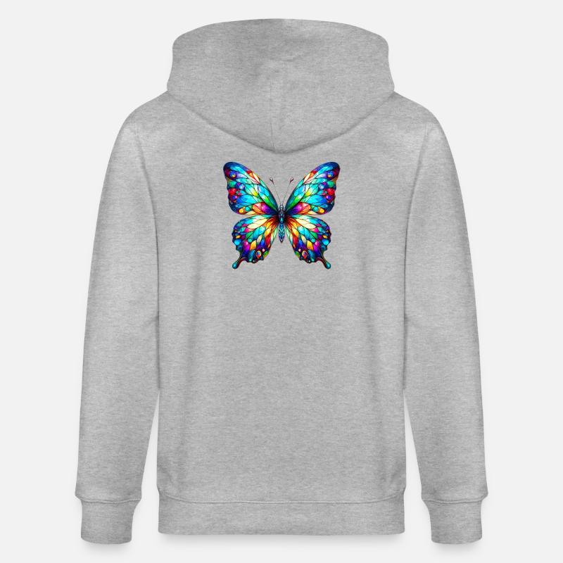 Papillon - Veste à capuche bio CULTIVATOR Stanley/Stella Unisexe - gris chiné