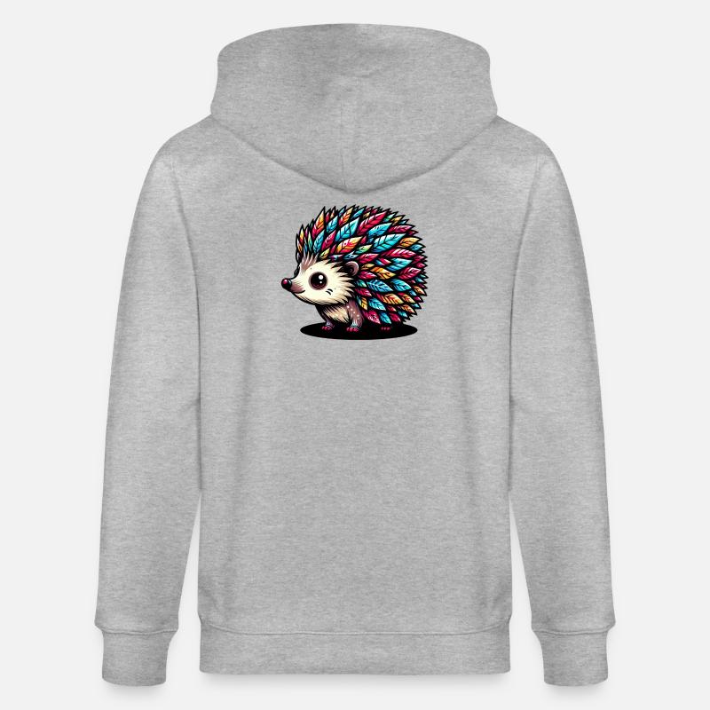 Hérisson - Veste à capuche bio CULTIVATOR Stanley/Stella Unisexe - gris chiné