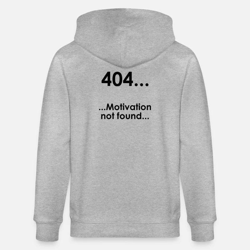 Unispruch "Error404" Student Geschenk, Studenten - Stanley/Stella Unisex Bio-Kapuzenjacke CULTIVATOR  - Grau meliert