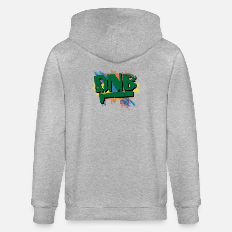 Explosion de graffitis DNB - Veste à capuche bio CULTIVATOR Stanley/Stella Unisexe - gris chiné