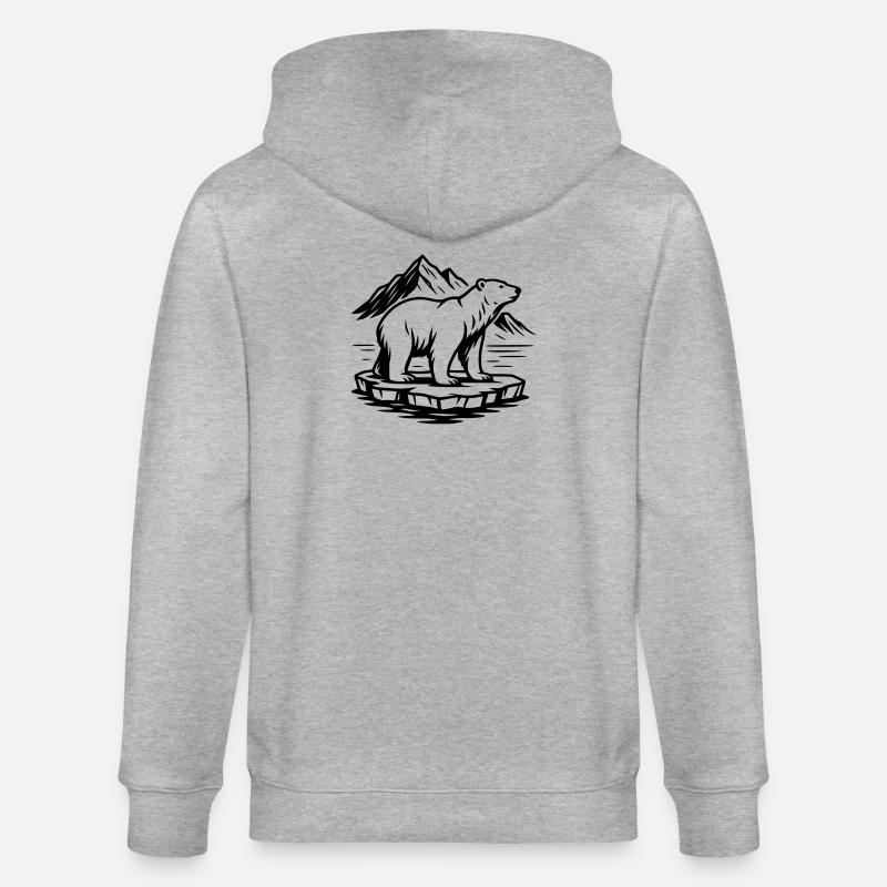 Eisbär - Stanley/Stella Unisex Bio-Kapuzenjacke CULTIVATOR  - Grau meliert