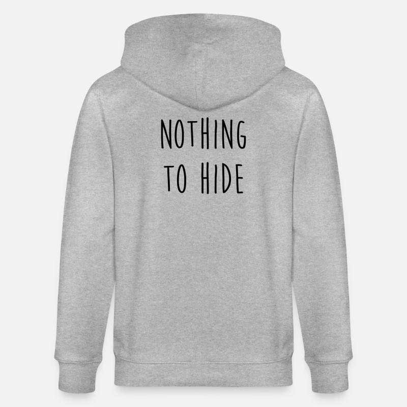 Nothing to Hide - Veste à capuche bio CULTIVATOR Stanley/Stella Unisexe - gris chiné