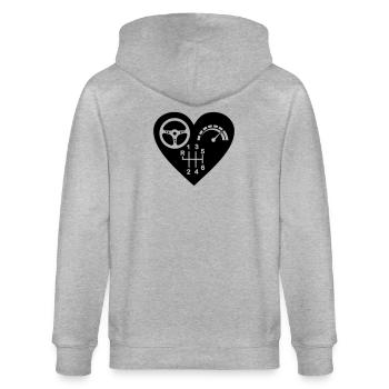 Getriebe 6 Gang Herz - Stanley/Stella Unisex Bio-Kapuzenjacke CULTIVATOR  - Grau meliert - Hinten - Luana (180cm)