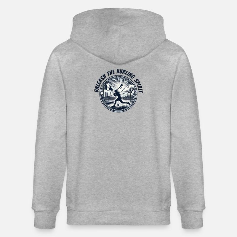 Entfesseln Sie den Hurling-Geist - Stanley/Stella Unisex Bio-Kapuzenjacke CULTIVATOR  - Grau meliert