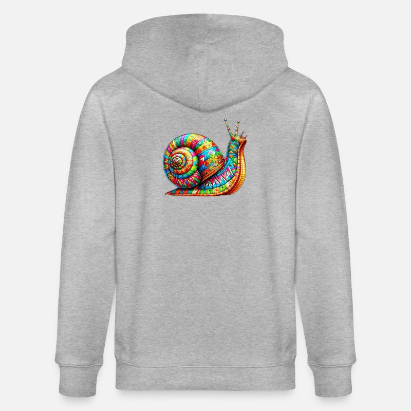 Escargot - Veste à capuche bio CULTIVATOR Stanley/Stella Unisexe - gris chiné