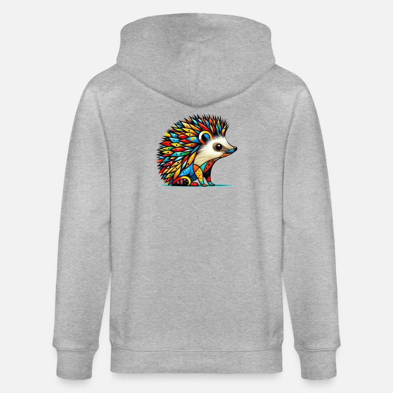 Igel - Stanley/Stella Unisex Bio-Kapuzenjacke CULTIVATOR  - Grau meliert