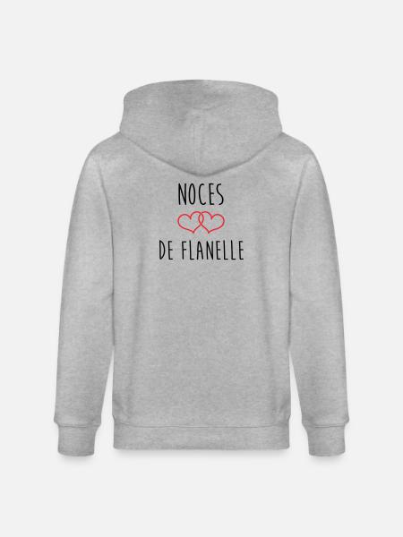 Flannel-Hochzeit – 43 Jahre Ehe - Stanley/Stella Unisex Bio-Kapuzenjacke CULTIVATOR - Grau meliert