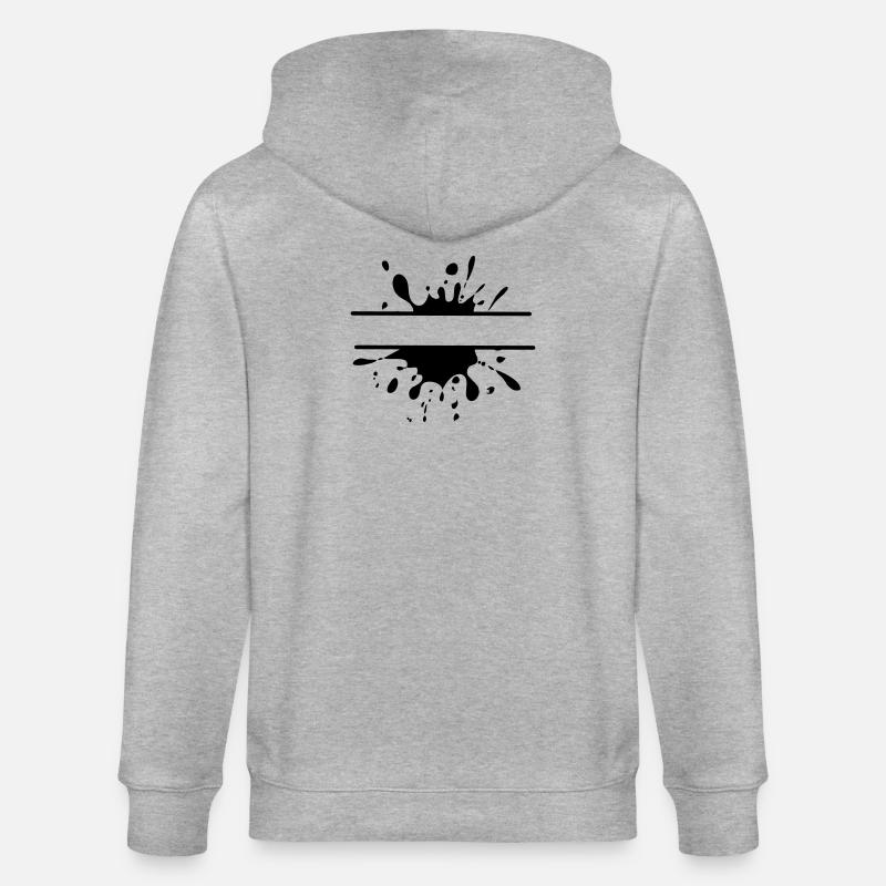 Mud Run Splash – Customisable Design - Stanley/Stella CULTIVATOR  Unisex Organic Hooded Jacket - heather grey