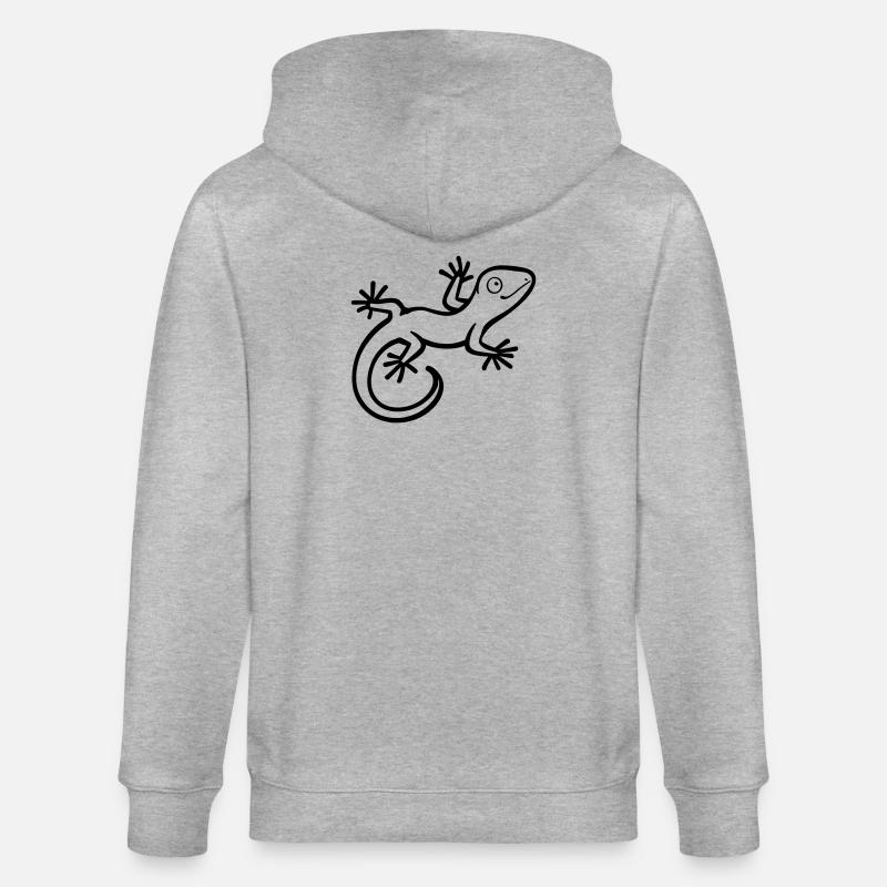 Eidechse - Stanley/Stella Unisex Bio-Kapuzenjacke CULTIVATOR  - Grau meliert
