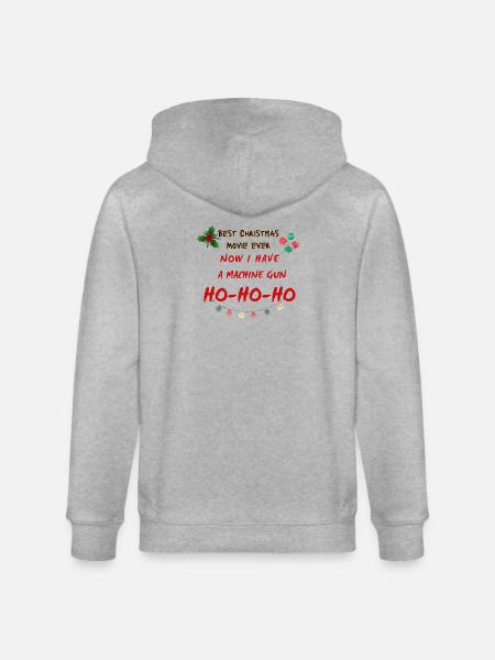 Best Christmas Movie ever! - Stanley/Stella CULTIVATOR  Unisex Organic Hooded Jacket - heather grey
