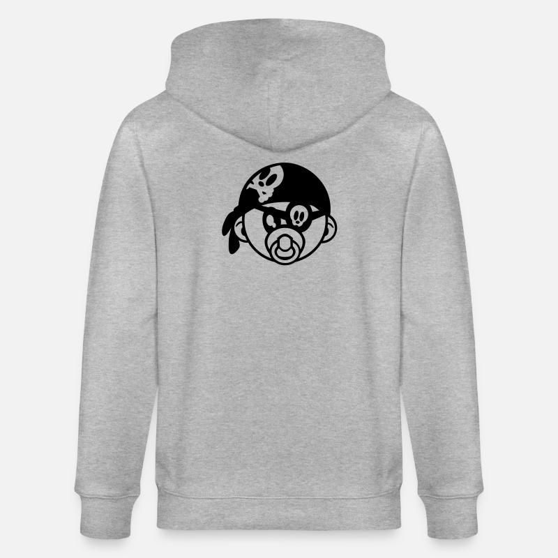 pirate de bébé - Veste à capuche bio CULTIVATOR Stanley/Stella Unisexe - gris chiné