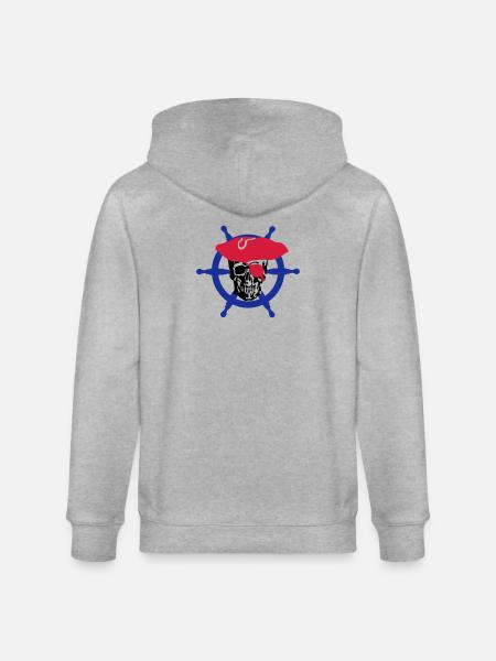 skull pirate - Veste à capuche bio CULTIVATOR Stanley/Stella Unisexe - gris chiné