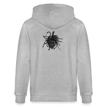 dark medusahead - Stanley/Stella Unisex Bio-Kapuzenjacke CULTIVATOR  - Grau meliert - Hinten - Luana (180cm)
