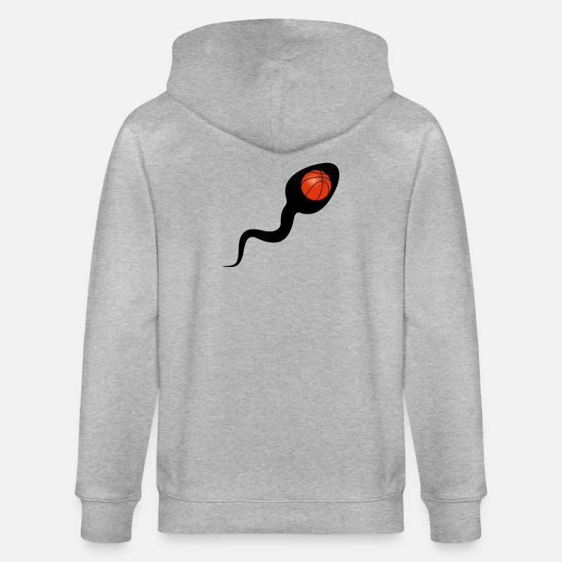 Sperma Basketball oder Basketball Sperma - Stanley/Stella Unisex Bio-Kapuzenjacke CULTIVATOR  - Grau meliert