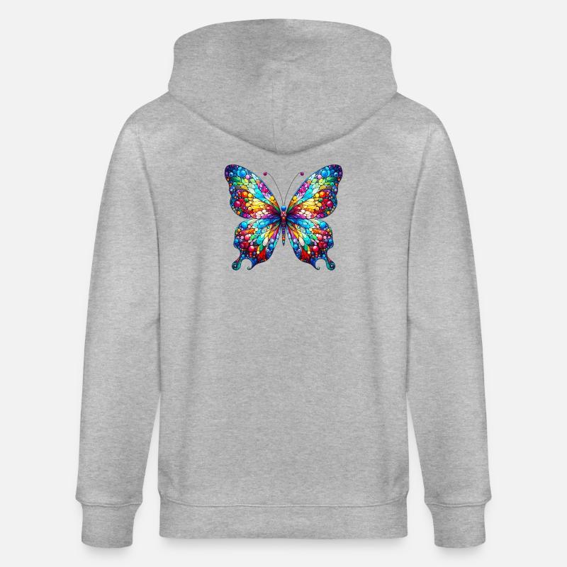 Papillon - Veste à capuche bio CULTIVATOR Stanley/Stella Unisexe - gris chiné