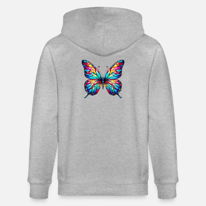 Papillon - Veste à capuche bio CULTIVATOR Stanley/Stella Unisexe - gris chiné