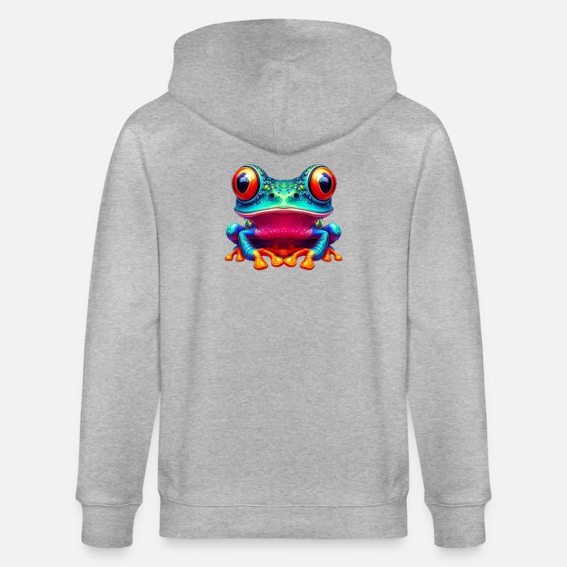 Grenouille - Veste à capuche bio CULTIVATOR Stanley/Stella Unisexe - gris chiné