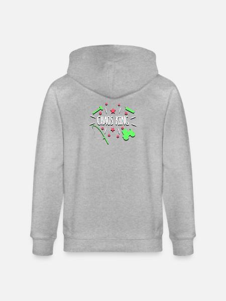 Chaos King - Stanley/Stella CULTIVATOR Unisex Organic Hooded Jacket - heather grey