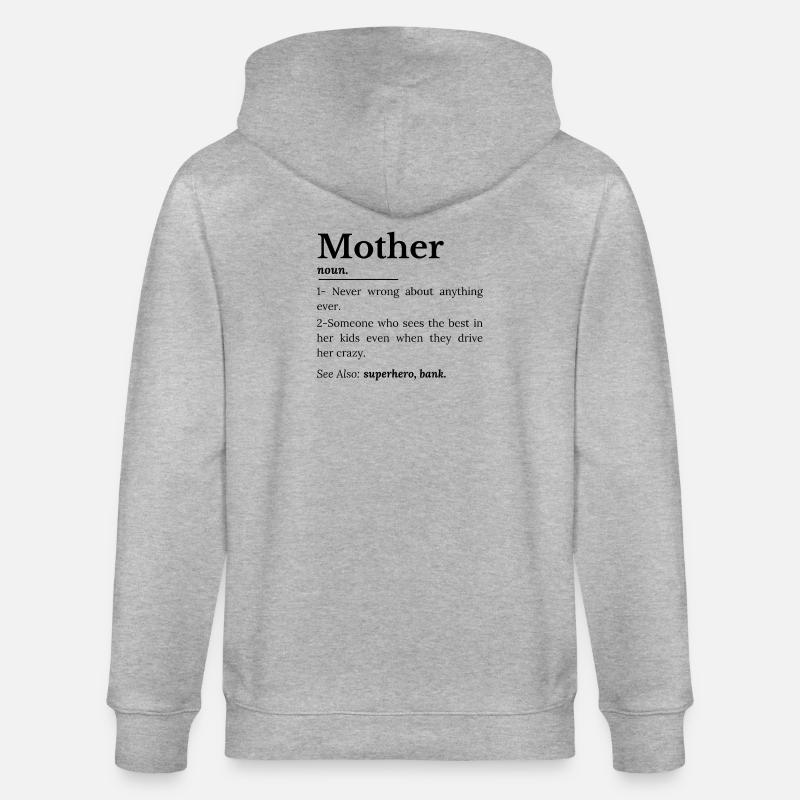 Mutterdefinition - Stanley/Stella Unisex Bio-Kapuzenjacke CULTIVATOR  - Grau meliert